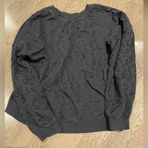 Z Supply black on black leopard crewneck